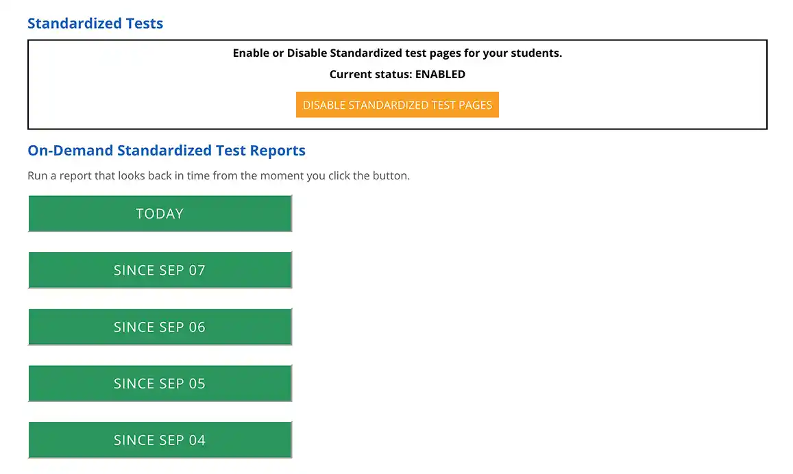 Standardized Tests