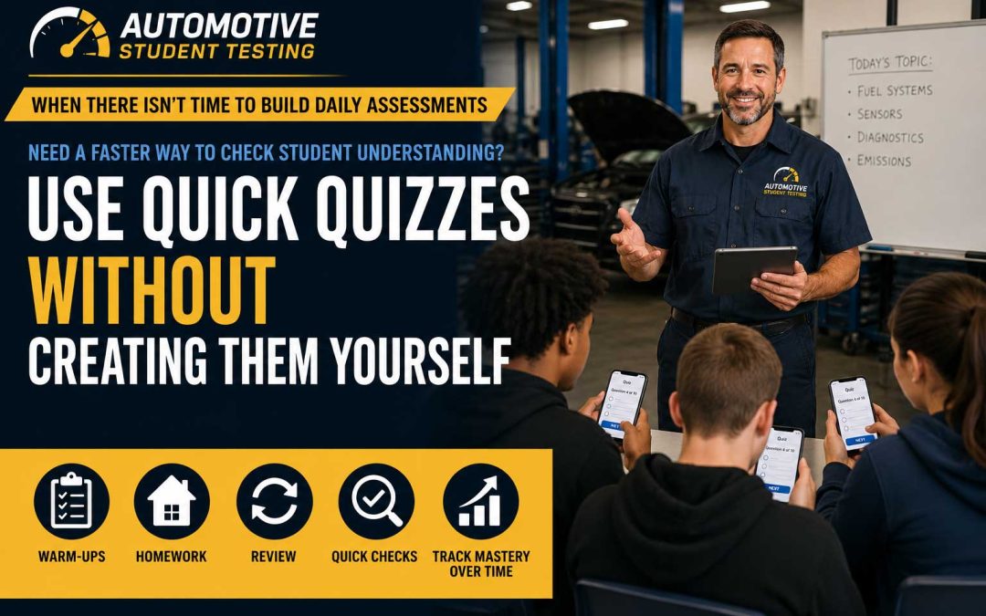AST has prebuilt quizzes for students
