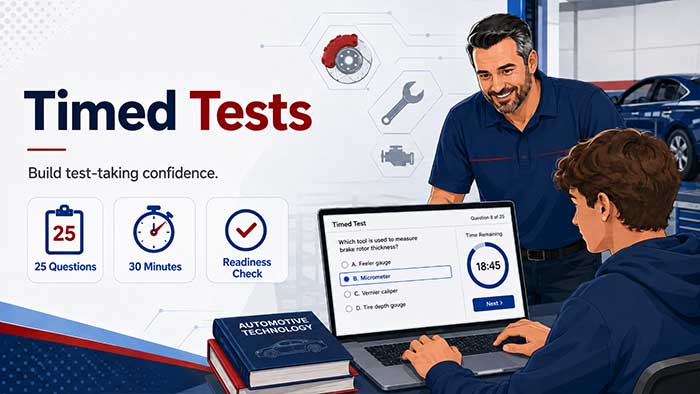 Automotive Student Testing timed tests